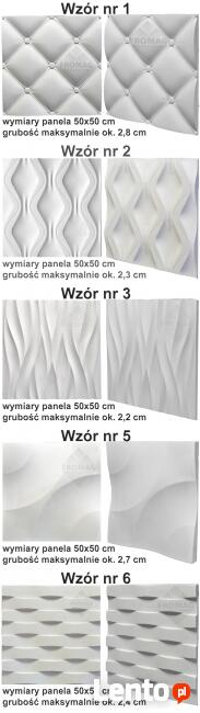 PANEL 3D panele ścienne PŁYTKI DEKORACYJNE gipsowe