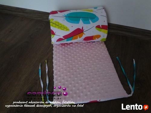 OCHRANIACZ 180x30 MINKY do ŁÓŻECZKA 120x60 boczki