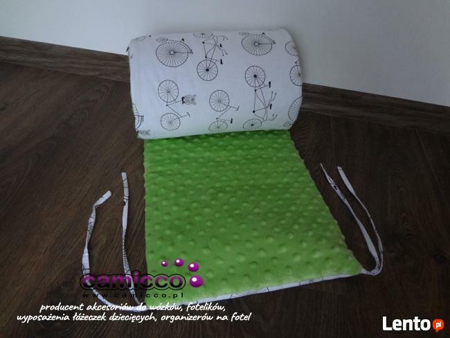OCHRANIACZ 180x30 MINKY do ŁÓŻECZKA 120x60 boczki