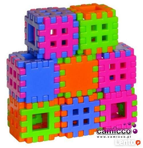 Klocki wafle - WIKUSIE 48 el KRATKA bazowe przestrzenne DLA