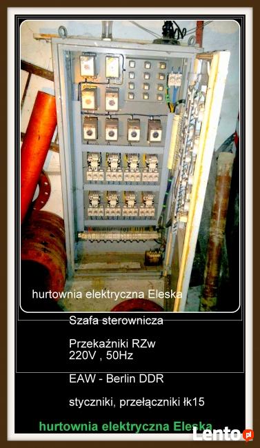 Szafa sterownicza przełączniki łk 15, styczniki, przekaźniki