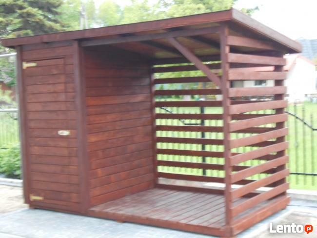 Drewutnia ze schowkiem 1,5 m na 3 m