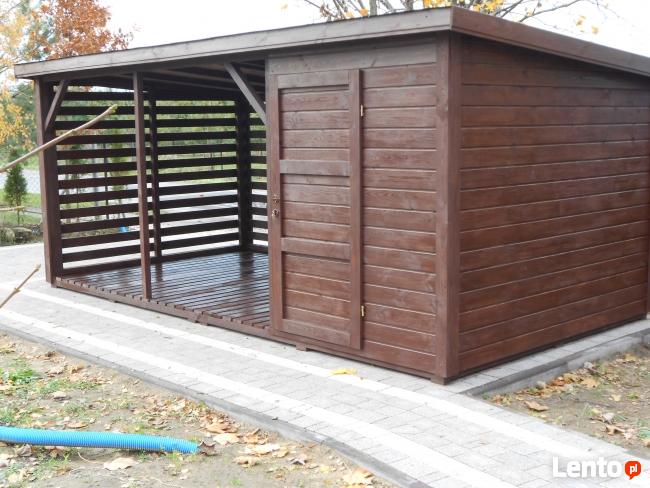 Drewutnia ze schowkiem 5 na 3 m