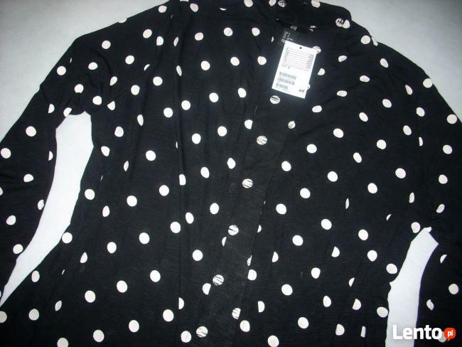 H&M narzutka Czarna Białe GROCHY NOWA 36 38 S M