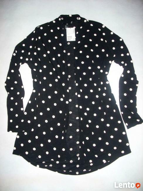 H&M narzutka Czarna Białe GROCHY NOWA 36 38 S M