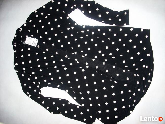 H&M narzutka Czarna Białe GROCHY NOWA 36 38 S M