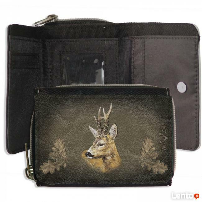 Portfel na zatrzask z motywem myśliwskim Sklep Rykowisko