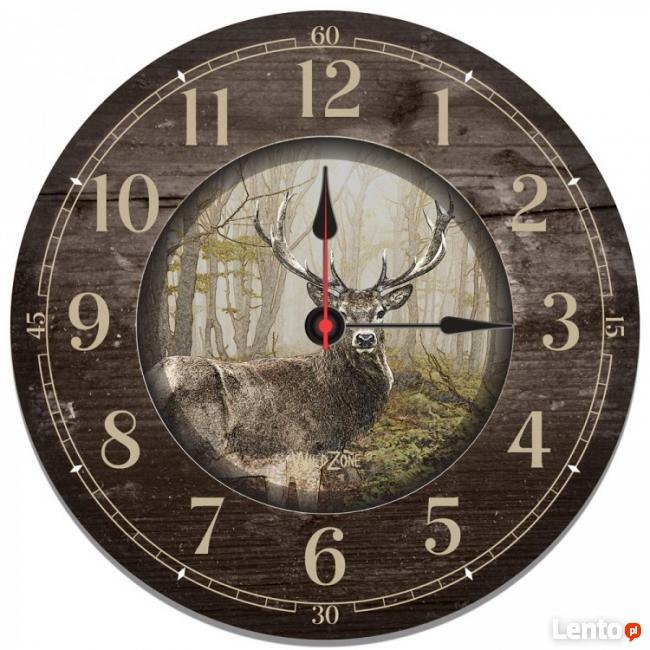 Zegar okrągły z motywem myśliwskim Sklep Myśliwski Rykowisko