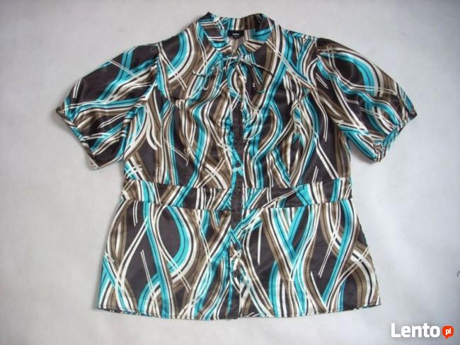 ELEGANCKA Koszula Bufki Stójka Wiązana 44 46 j NOWA
