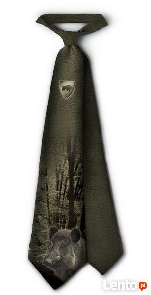 Krawat z motywem myśliwskim Sklep Myśliwski Rykowisko
