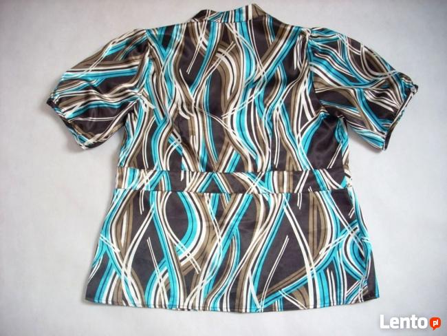 ELEGANCKA Koszula Bufki Stójka Wiązana 44 46 j NOWA