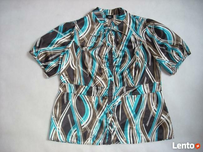 ELEGANCKA Koszula Bufki Stójka Wiązana 44 46 j NOWA