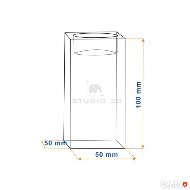 Kryształowy świecznik - Prezent GRAWER 3D
