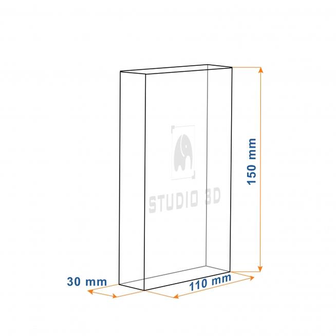 GRAWER Pamiątka Chrztu 3D z indywidualną dedykacją
