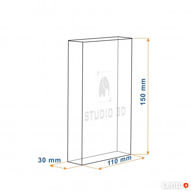 Pamiątka Chrztu Świętego w krysztale - GRAWER 3D