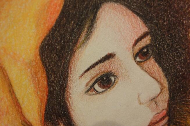Obraz / rysunek kredkami Matka Boża Cygańska / Maryja