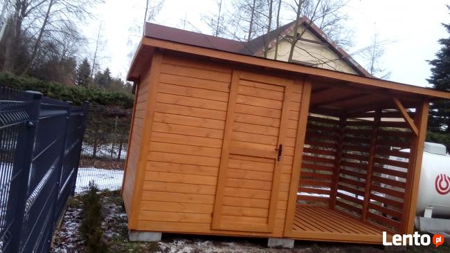 Domek narzędziowy z drewutnią 4 na 2 m