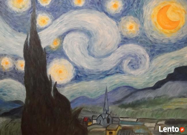 Obraz olejny Van Gogh Gwiaździsta noc pejzaż