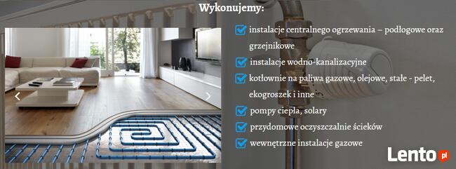 Usługi hydrauliczne, wod-kan, instalacje grzewcze, c.o.