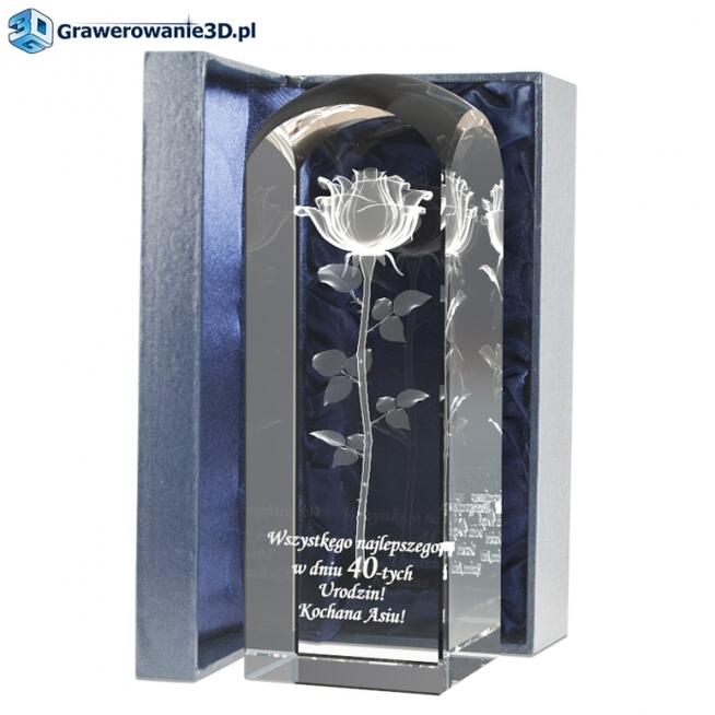Prezent na 40 urodziny róża 3D