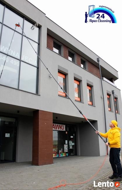 Mycie szyb, okien, przeszkleń, fasad wodą demineralizowaną