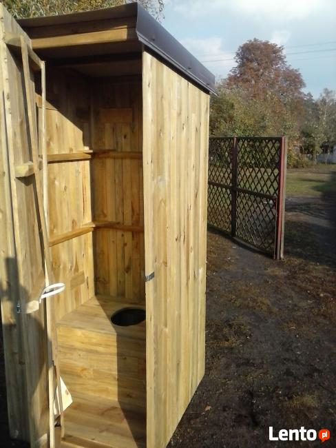Toaleta drewniana ubikacja kibelek wychodek wc na budowę