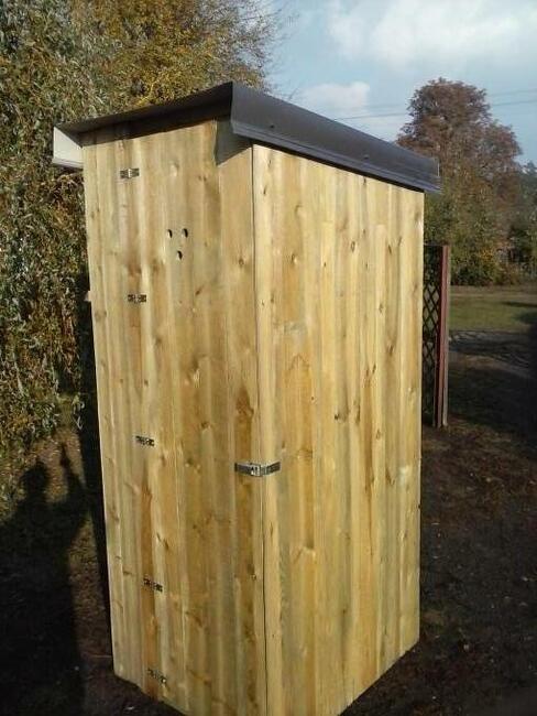 Toaleta drewniana ubikacja kibelek wychodek wc na budowę