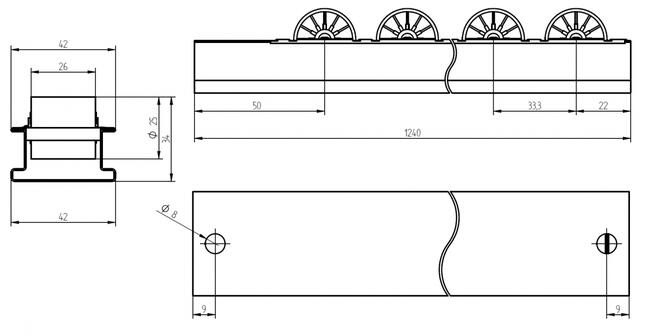 Najtańsza listw rolkowa - transport pudełek, paczek.
