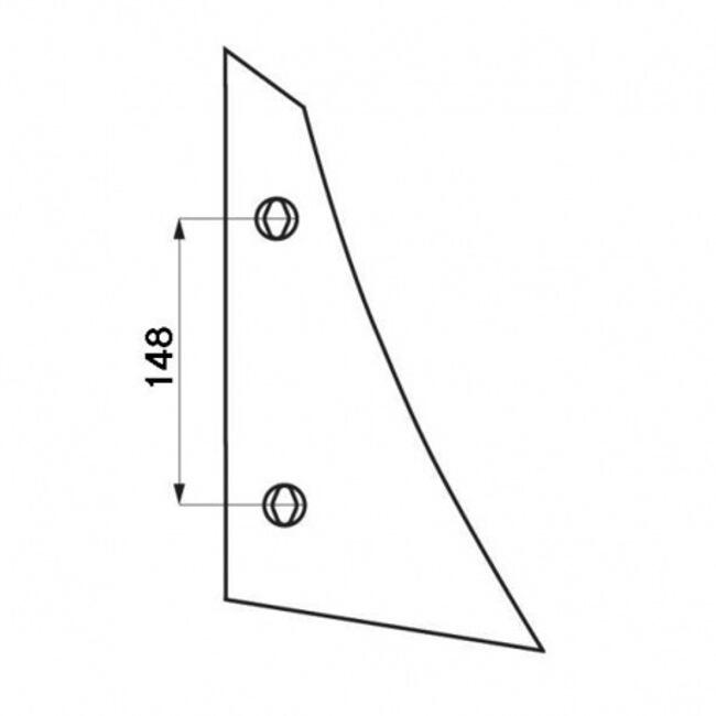 Pierś odkładni 2-otworowa Kverneland 073250, 073251