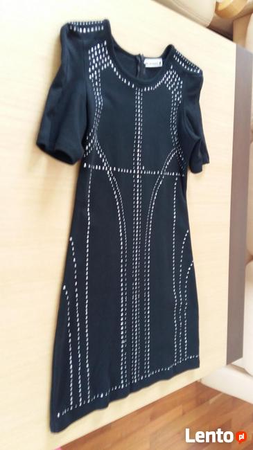 MONNARI suknia sukienka czarna z ćwiekami Glam Rock Style