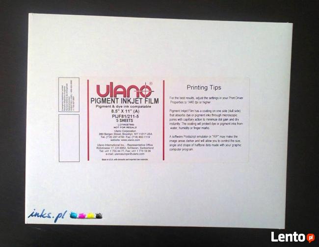 Folia Ulano do druku klisz do naświetlań - arkusze role