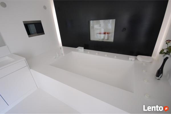 Wanny wolnostojące solid surface GFK Luxum na zamówienie