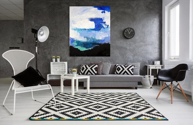 Akryl na płótnie "ABSTRAKCJA" obraz artystki A.Laube 100x80