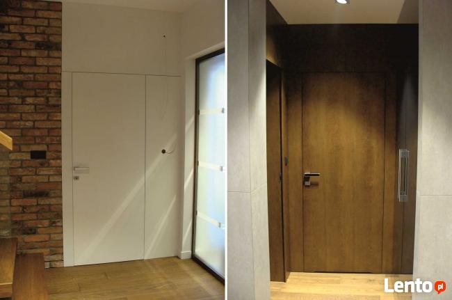 Nowoczesne szklane drzwi wewnętrzne.