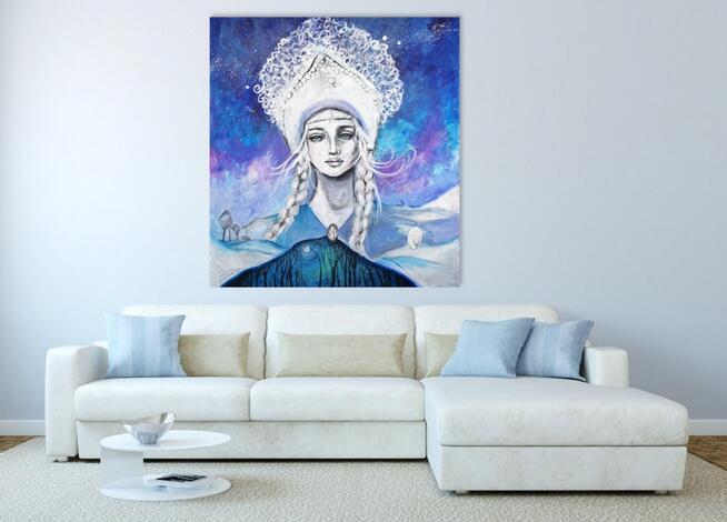 Akryl na płótnie "Cказка/Bajka" obraz art. A.Laube 100x90cm