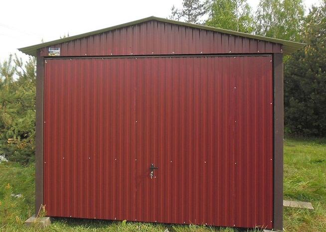Garaże Blaszane 3x5 Blaszaki Brąz garaże Dwuspadowe