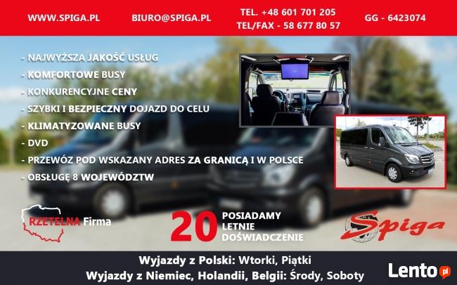 Przewóz osób, busy Polska-Niemcy-Holandia-Belgia