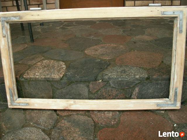 Stara rama okienna okna retro loft lustro, zdjęcia 90x51