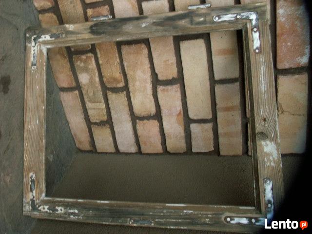 Stare okna drewniane retro loft lustro, zdjęcia 52x63