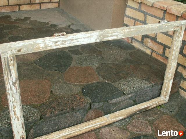 Stare okno, rama okienna retro loft lustro, zdjęcia 103x59