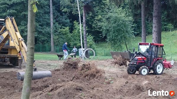 glebogryzarka miniciągnik prace ziemne