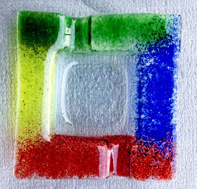 ŚWIECZNIK POPIELNICZKA szkło SZKLANA jak MURANO 11x10 duża