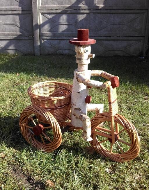 Ozdoba Ogrodowa z Brzozy i wikliny Kwietnik Nowe