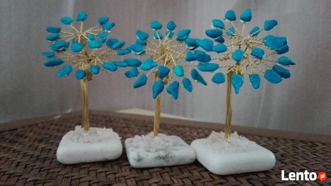 DRZEWKO szczęścia wys. 8cm TURKMENIT mosiądz BIBELOT kominek