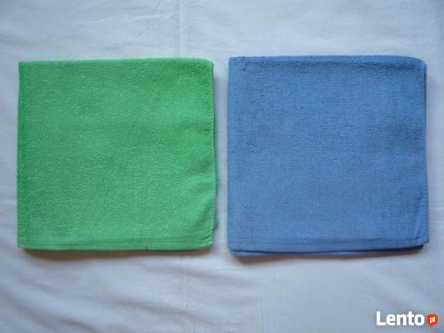 2 NOWE Ręczniki frotte bawełna 50 x 100cm Zielony i Niebiesk