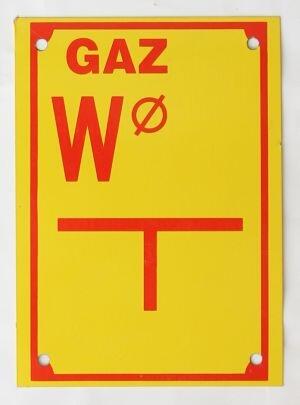 Tabliczki do zasuw, do gazu, do wody, hydrant, tablica