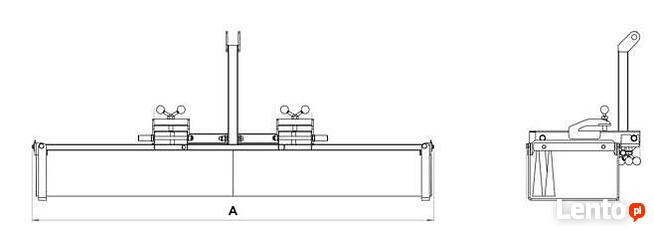 Zamiatarka szczotkowa ZL150 na widły wózka koparko ładowarki