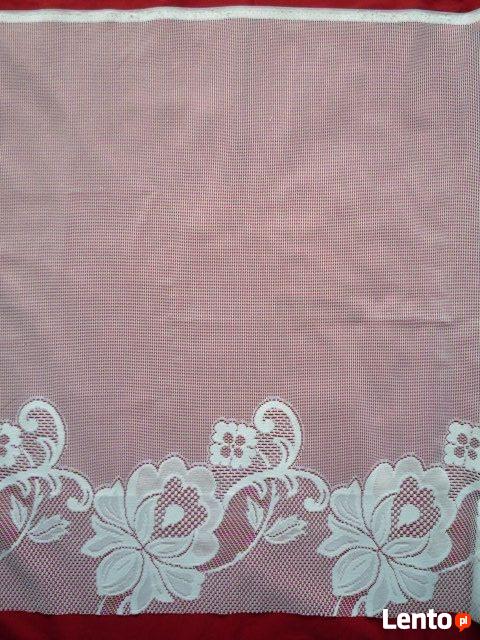 Nowe Firany 570cm x 75cm Firanki białe kwiaty Kupon