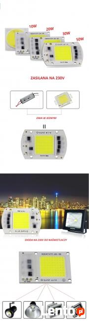 Dioda COB 30W FUL Spectrum 230V DO UPRAWY ROŚLIN