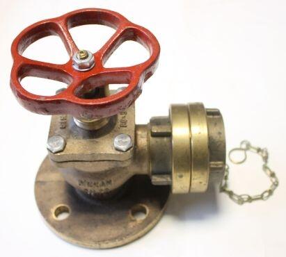 Zawór mosiężny, hydrantowy, kątowy, morski, DN 50, zawory